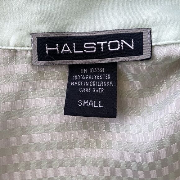 Halston Button Down Mint Green Mini Dress Tunic Sz Sm Exce… - Picture 7 of 7